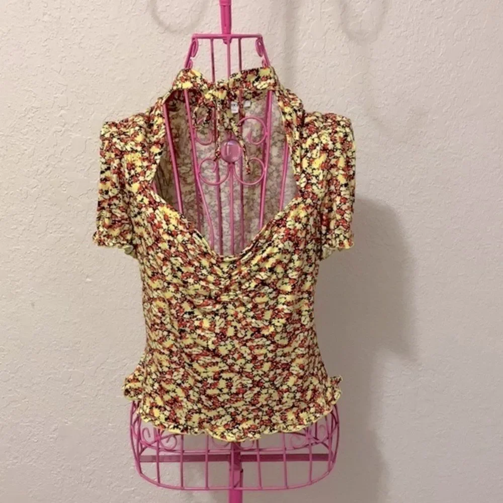 Bar III  blouse floral size large - Picture 5 of 16